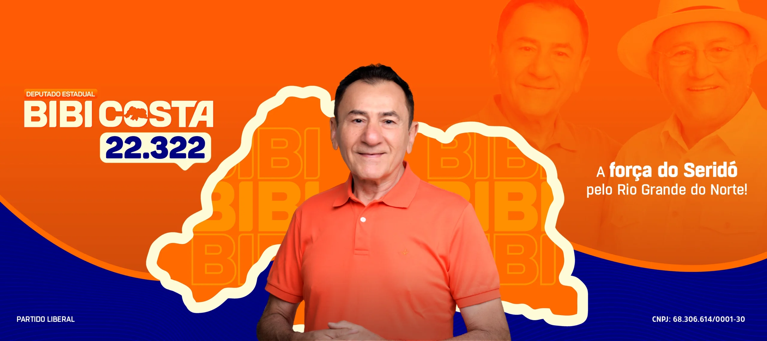 Bibi Costa 22.322 — Deputado Estadual — A força do Seridó pelo Rio Grande do Norte